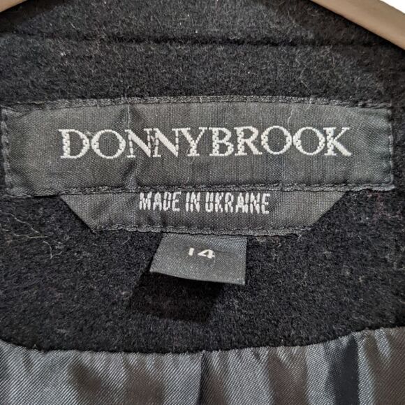 Vintage DonnyBrook Double Breasted Wool Coat Size 14 - Picture 5 of 6
